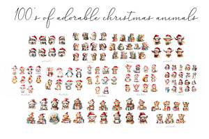 Huge Christmas Clipart Bundle