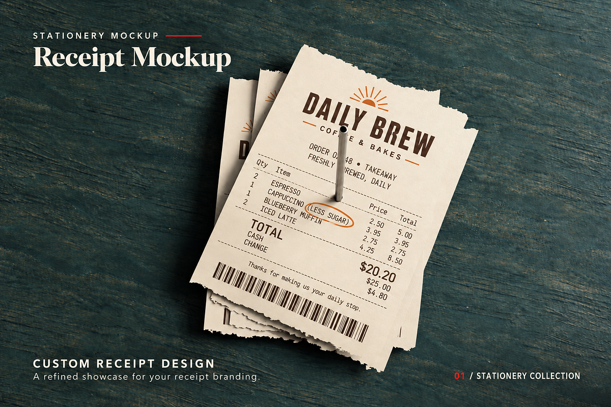 Receipt Mockup