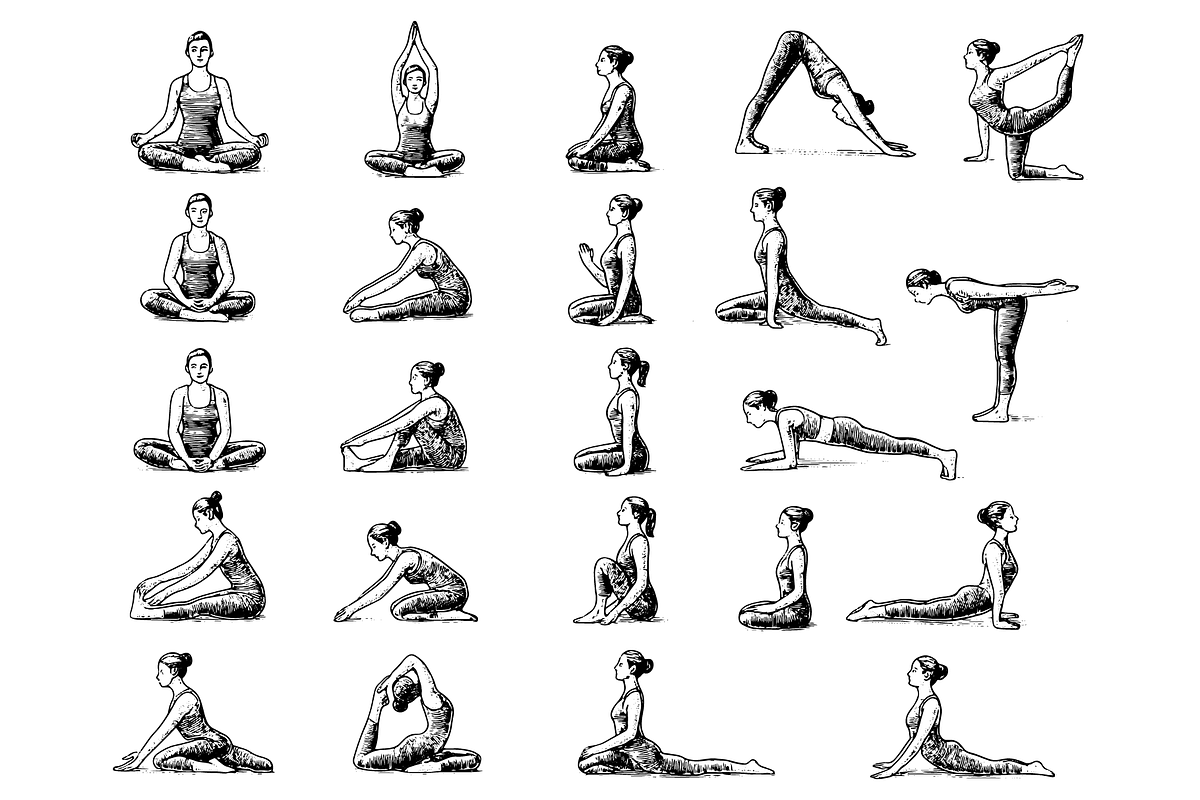 Yoga Poses and Wellness, an Object Graphic by RT Studio (Photo 2 of 4)