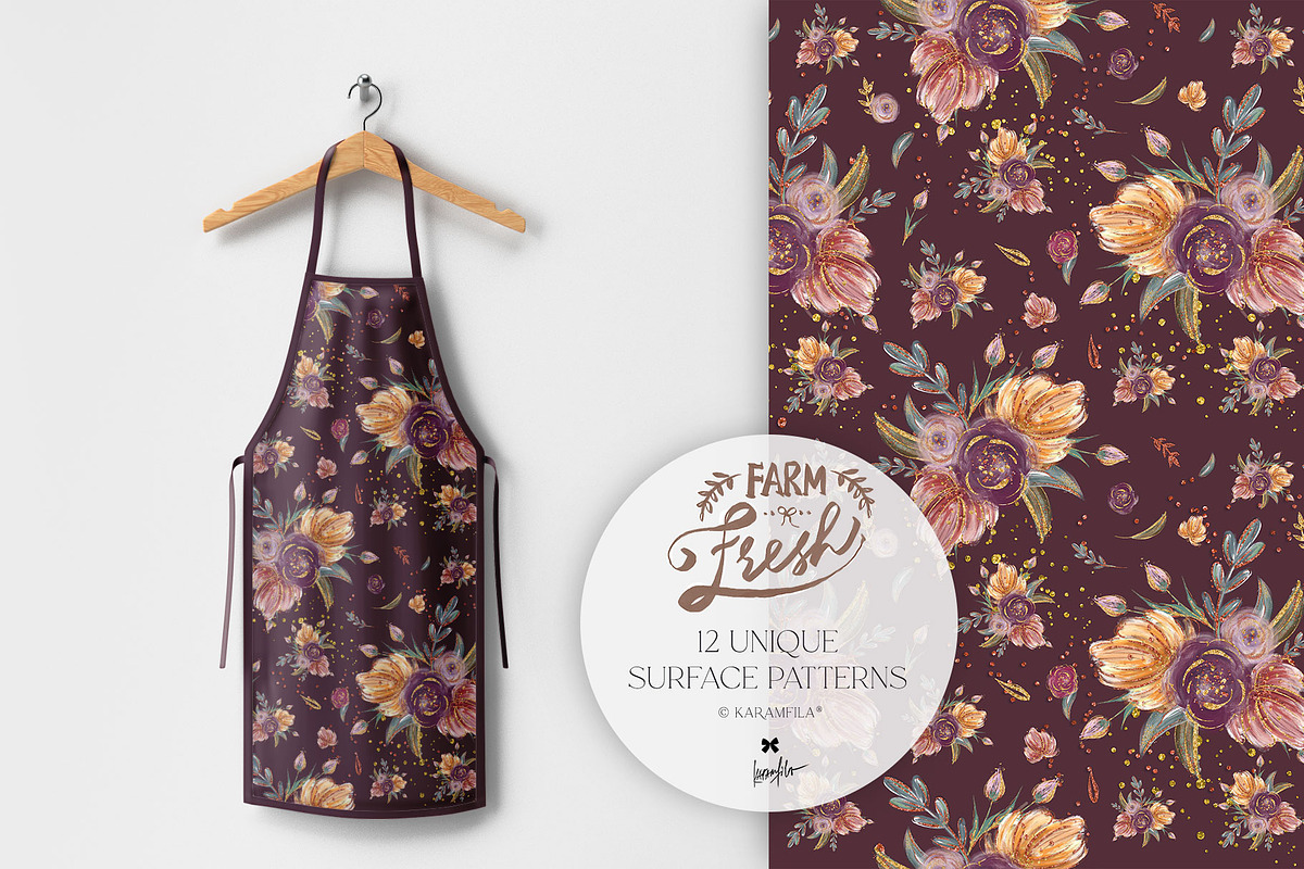 Fall Farm Market Seamless Patterns, a Pattern Graphic by KaramfilaS (Photo 9 of 17)