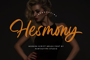 Hesmony Modern Brush Script Font, a Script Font by RantautypeStudio (Thumbnail 1 of 15)
