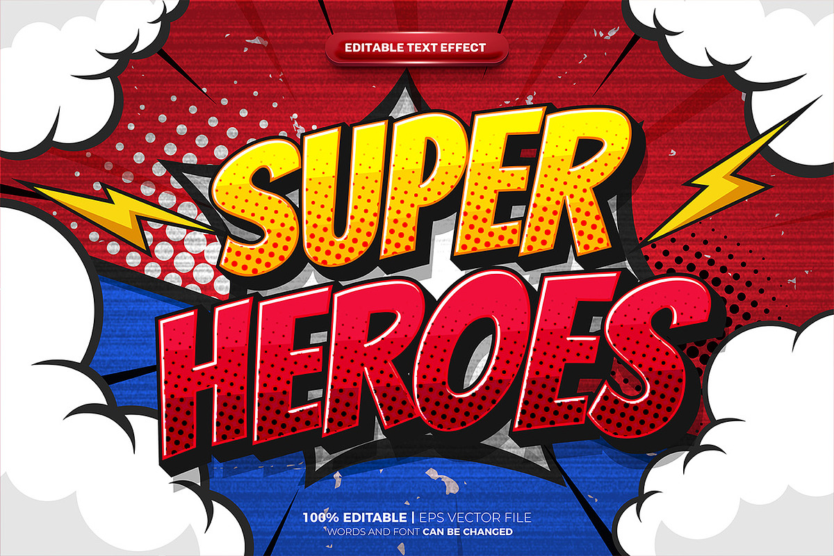Super Heroes Old Comic Text Effect, a Layer Style Add-On by Agung Kreatif