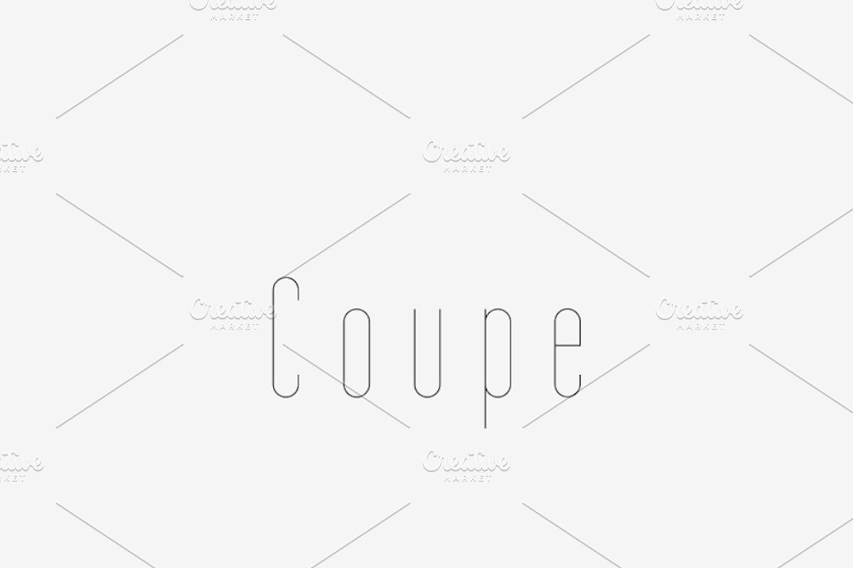 Coupe - Laser, Craft Cutter Font