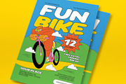 Blue Quirky Bike Event Flyer Set, a Flyer Template by graphicook (Thumbnail 2 of 3)