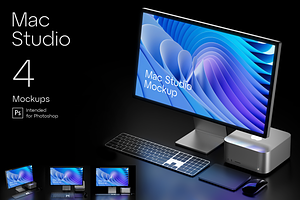 Mac Studio (Night Version) Mockup