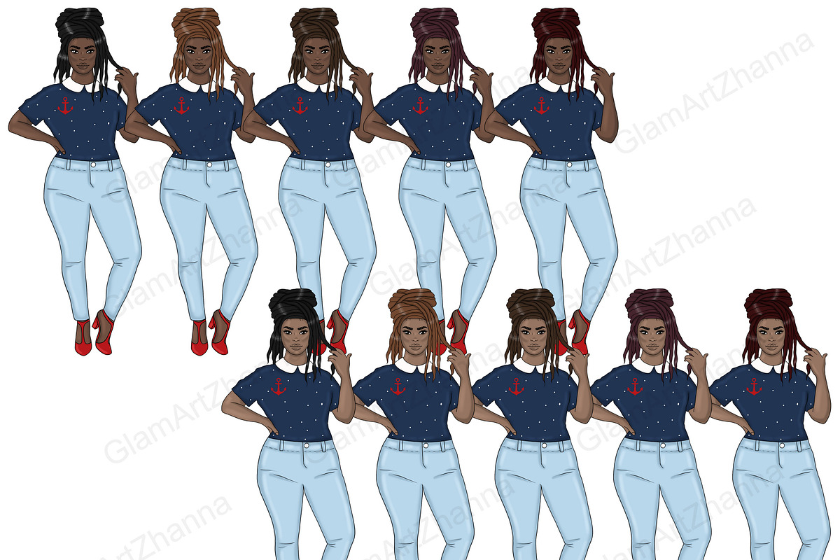 Nautical Clipart, a Person Illustration by GlamArtZhanna (Photo 2 of 7)
