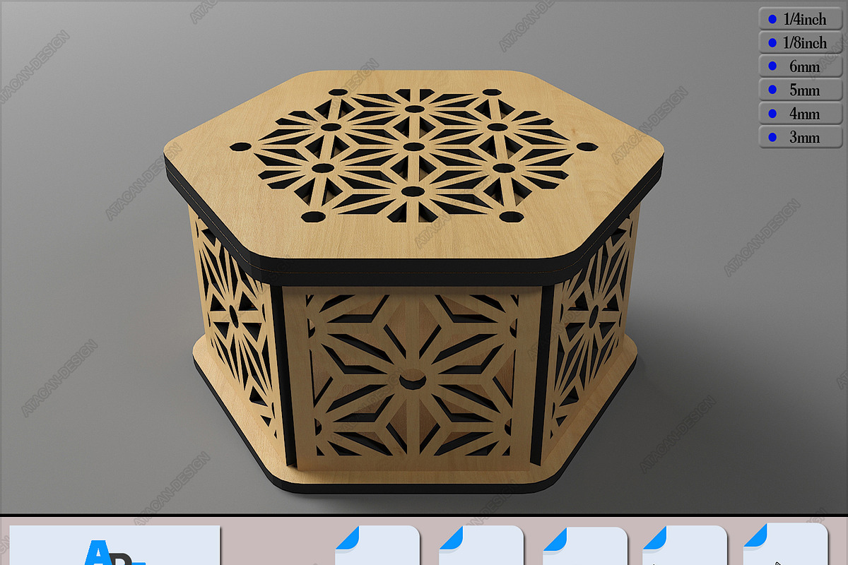 DIY Decorative Wooden Gift Box Set, a Graphic by AtacanDigital