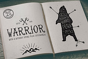 Warrior - Hand Drawn Typeface, a Serif Font by Ian Barnard (Thumbnail 1 of 5)