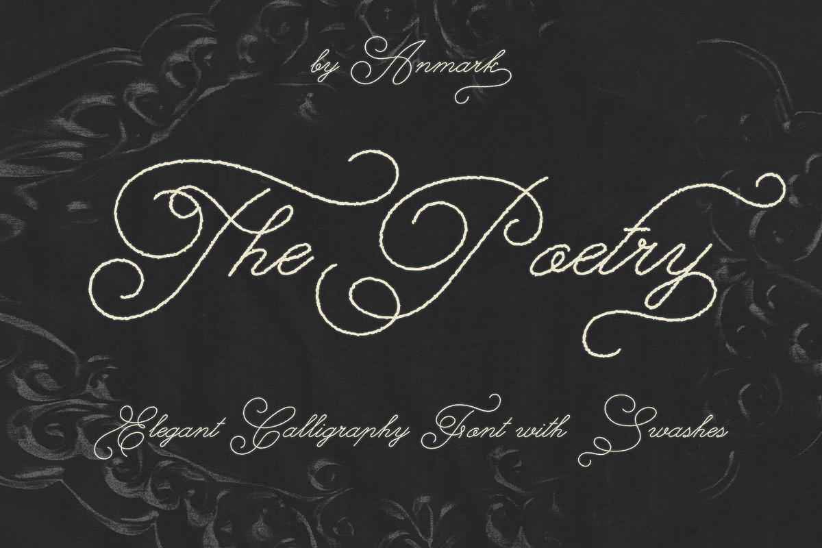 The Poetry Elegant Swash Script Font, a Script Font by AnMark (Photo 1 of 13)