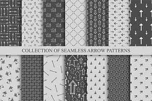 Arrows drawing seamless patterns, a Pattern Graphic by ExpressShop