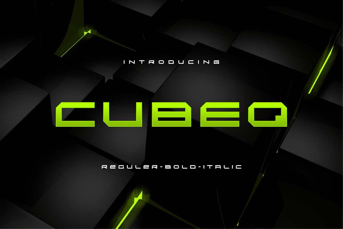 CubeQ, a Font by Kreabie (Photo 1 of 6)