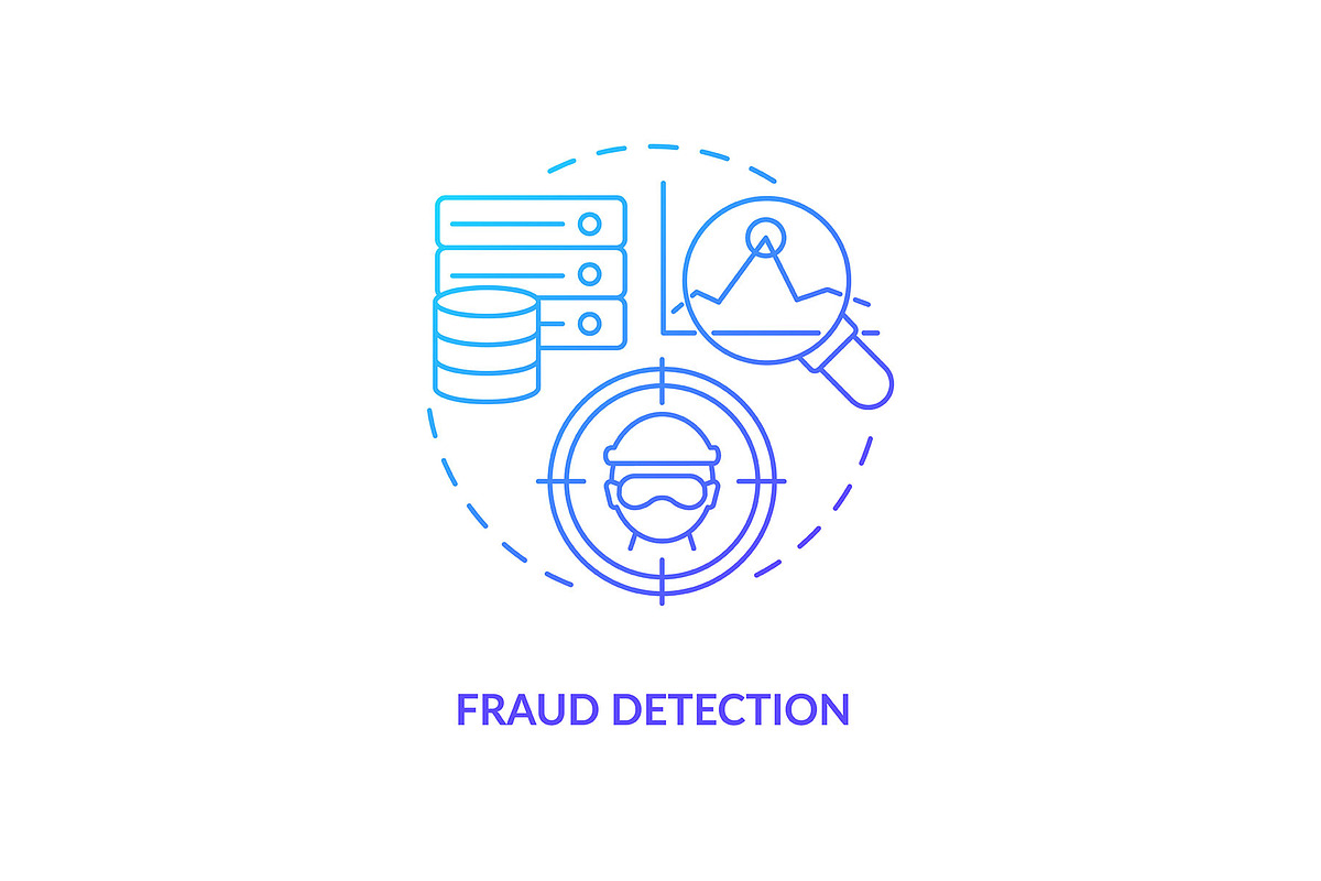 Fraud detection blue gradient, an Icon by IMG Visuals