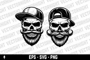 Hipster skull mascot, a Person Illustration by Vectorhight (Thumbnail 2 of 3)