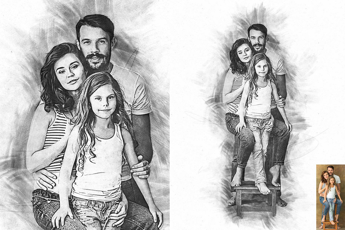 Sketch Drawing Photoshop Action, an Action Add-On by MRI STUDIO (Photo 8 of 12)