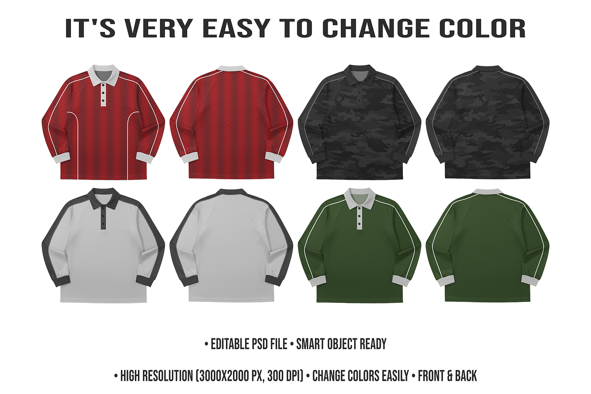 Vintage Longsleeve Jersey Mockup PSD, a Shirt Mockup by std.badboy (Photo 2 of 4)