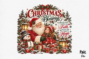 Christmas Blessings Faith Hope PNG