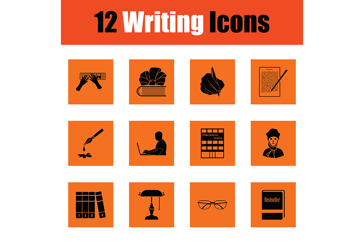 Set of writing icons, an Icon by Pavel Vectors | Creative Market