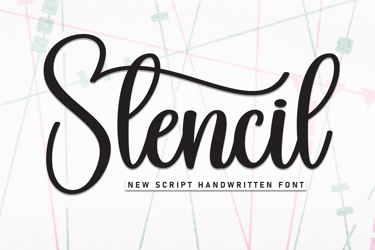 Stencil | Script Font, a Handwritten Font by Scratchones (Photo 1 of 9)