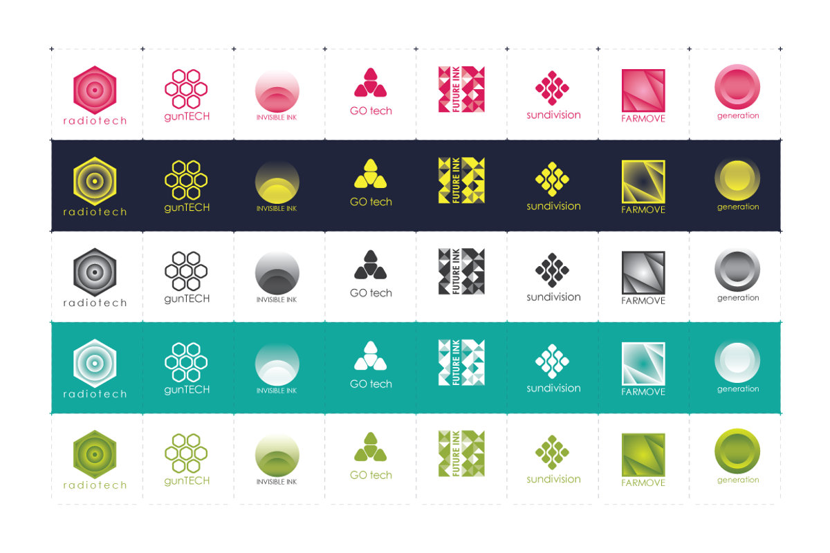 40 tech logos, a Branding & Logo Template by airunreal (Photo 2 of 3)