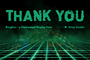 Roughut - A Distressed Display Font, a Sans Serif Font by Drizy (Thumbnail 10 of 10)
