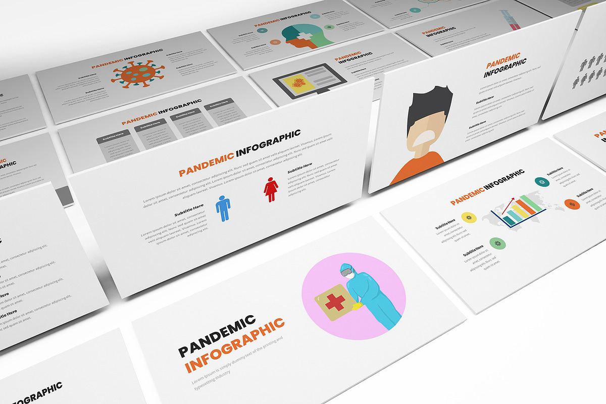 Pandemic Infographic Keynote, a Presentation Template by Formatika Studio (Photo 1 of 10)