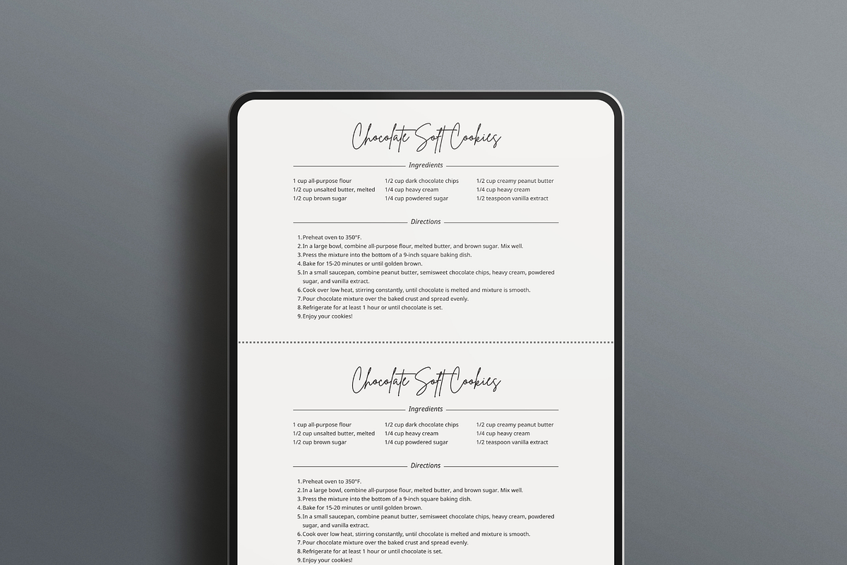 Minimalist Recipe Card Template, a Card Template by OrganizationOasisRo (Photo 10 of 10)