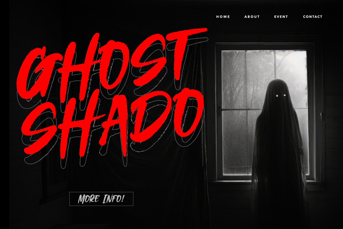 Ghost Sting – Brush Display Font, a Font by Bayuktx (Photo 10 of 10)