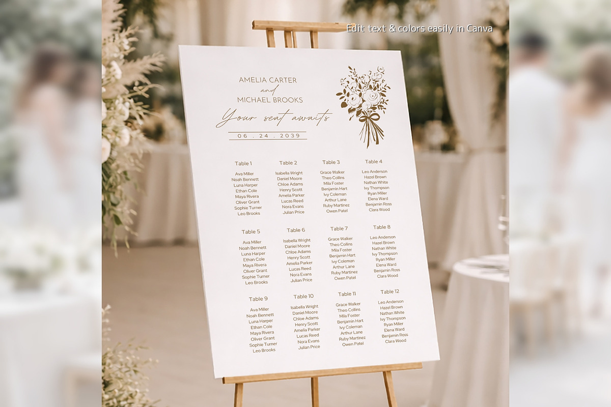 Modern Elegant Seating Canva bd009, a Poster Template by TyphoonStudio (Photo 4 of 10)
