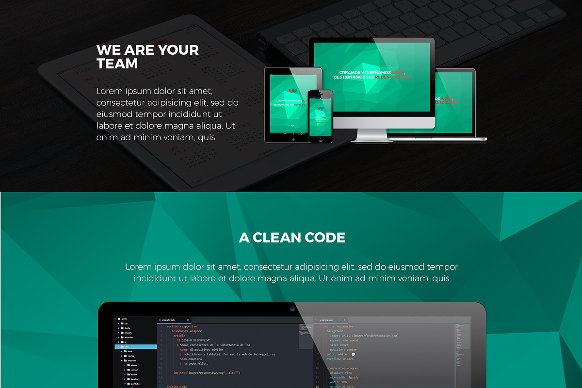 Studio Website Isometric PSD, a Websites & App Template by W3D Design (Photo 3 of 6)