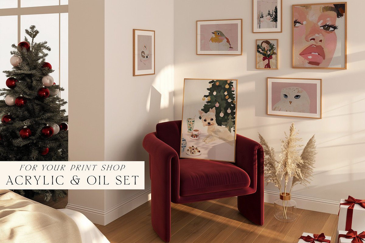 Pastel Christmas 100 Prints, a Background Graphic by Muse Artist (Photo 6 of 14)