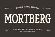 Mortberg – Rough Vintage Hand Drawn, a Slab Serif Font by Typia Nesia (Thumbnail 1 of 11)