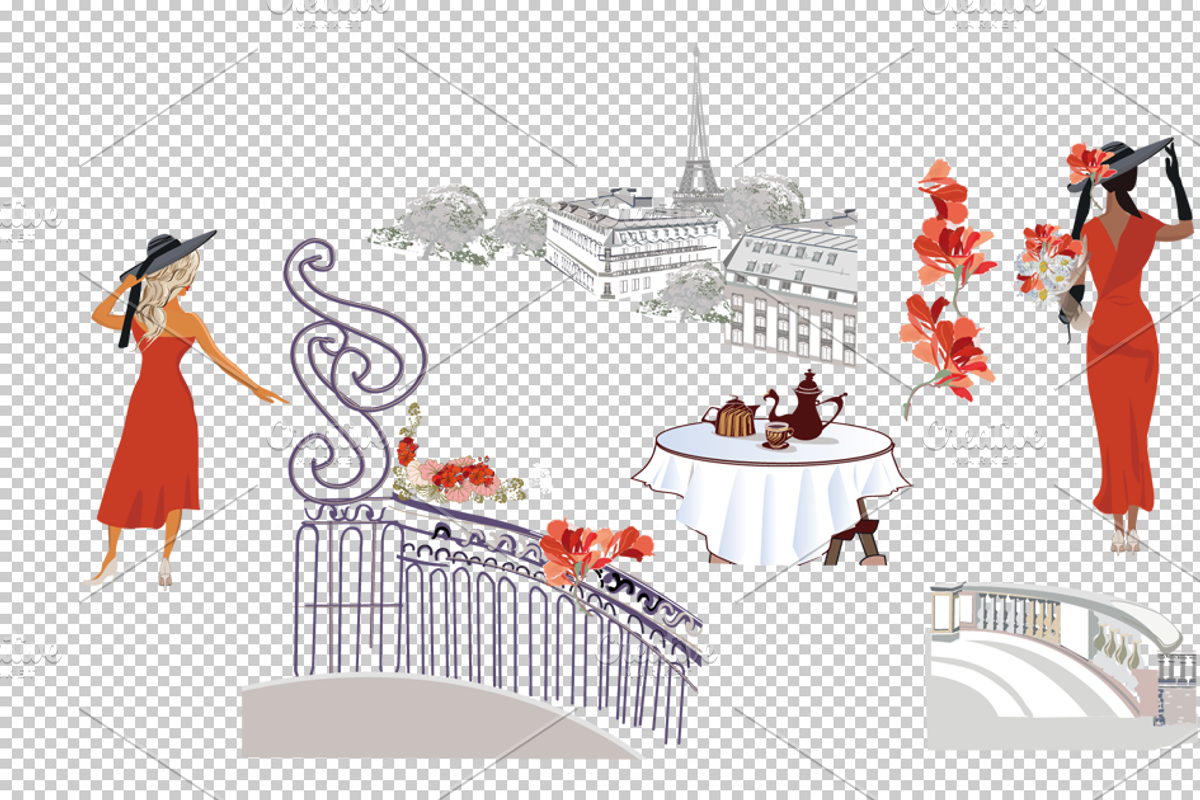 Beautiful girls in Paris., an Illustration by Laifalight (Photo 3 of 4)