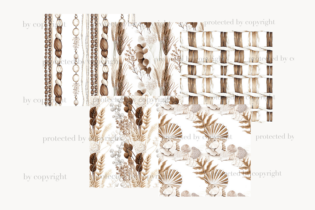 Summer Paper Pattern Background, a Pattern Graphic by GlamArtZhanna (Photo 4 of 4)