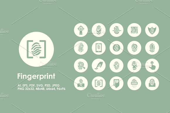 Fingerprint Simple Icons
