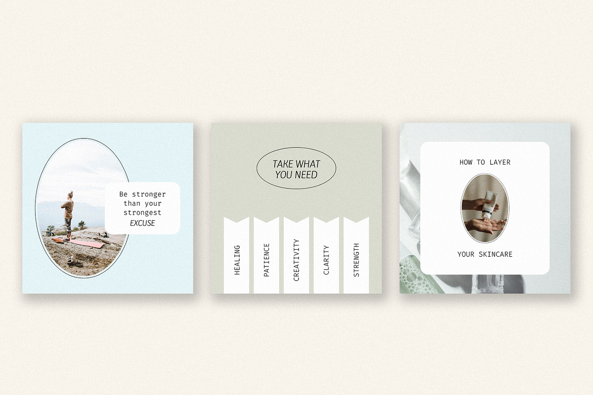 Modern Wellness Instagram Templates, a Social Media Template by denofdreamers (Photo 4 of 6)