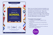Editable Back to School Flyer, a Marketing Template by Mishek Munene (Thumbnail 1 of 4)
