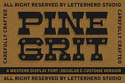 Pine Grit Western Display Font, a Slab Serif Font by Letterhend Studio (Thumbnail 1 of 9)