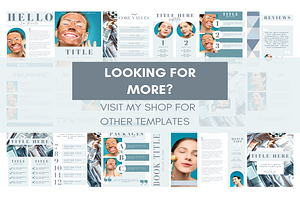 100 Blue Beauty Ebook Template Canva