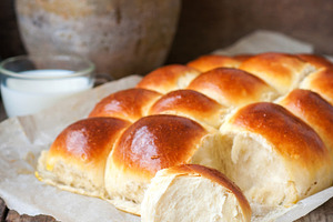Homemade bread rolls