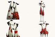 Whimsical Valentine Dog Couple, an Animal Illustration by BusyDaydesign (Thumbnail 6 of 9)