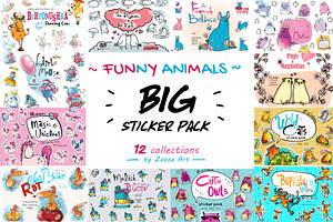 BIG sticker pack 12 collections