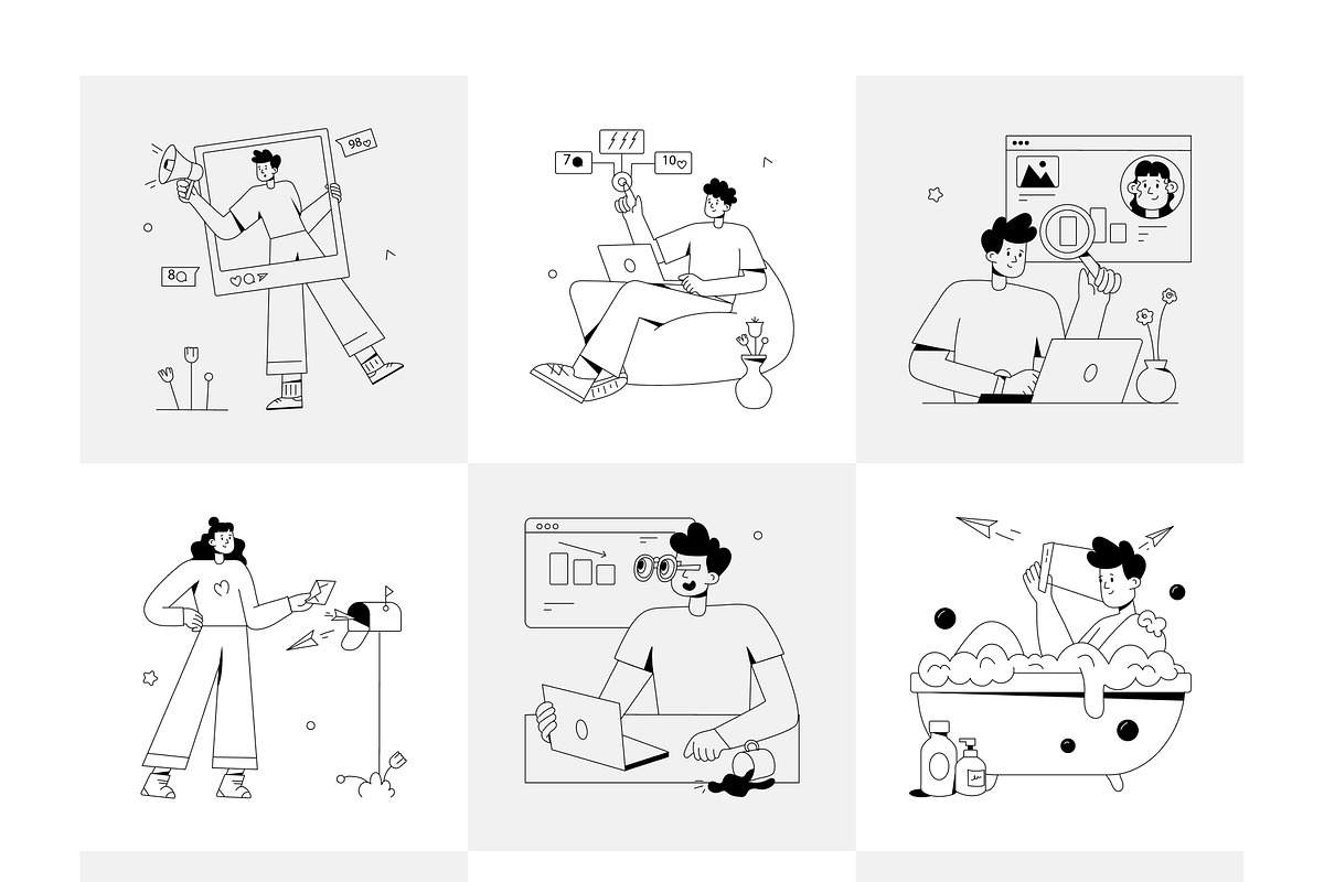 Animated Marketing Mini Illustration, a Person Illustration by Prosymbols (Photo 9 of 13)