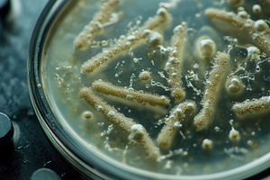 Microscopic view of bacteria, a Photo by Pavel_design