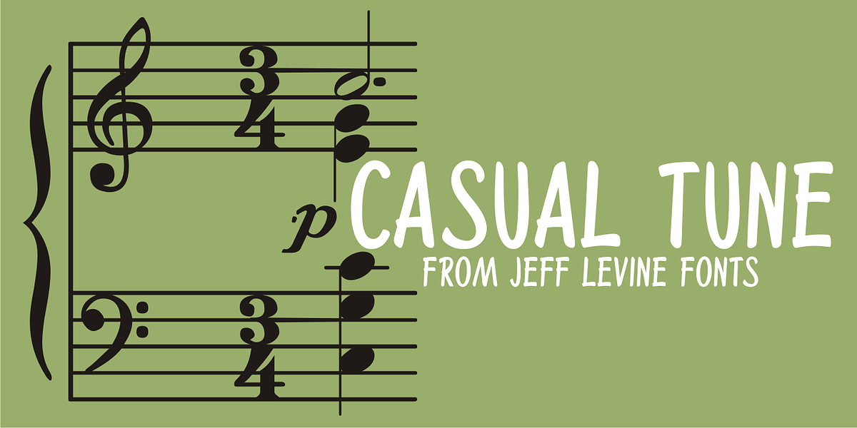 Casual Tune JNL, a Handwritten Font by Jeff Levine Fonts