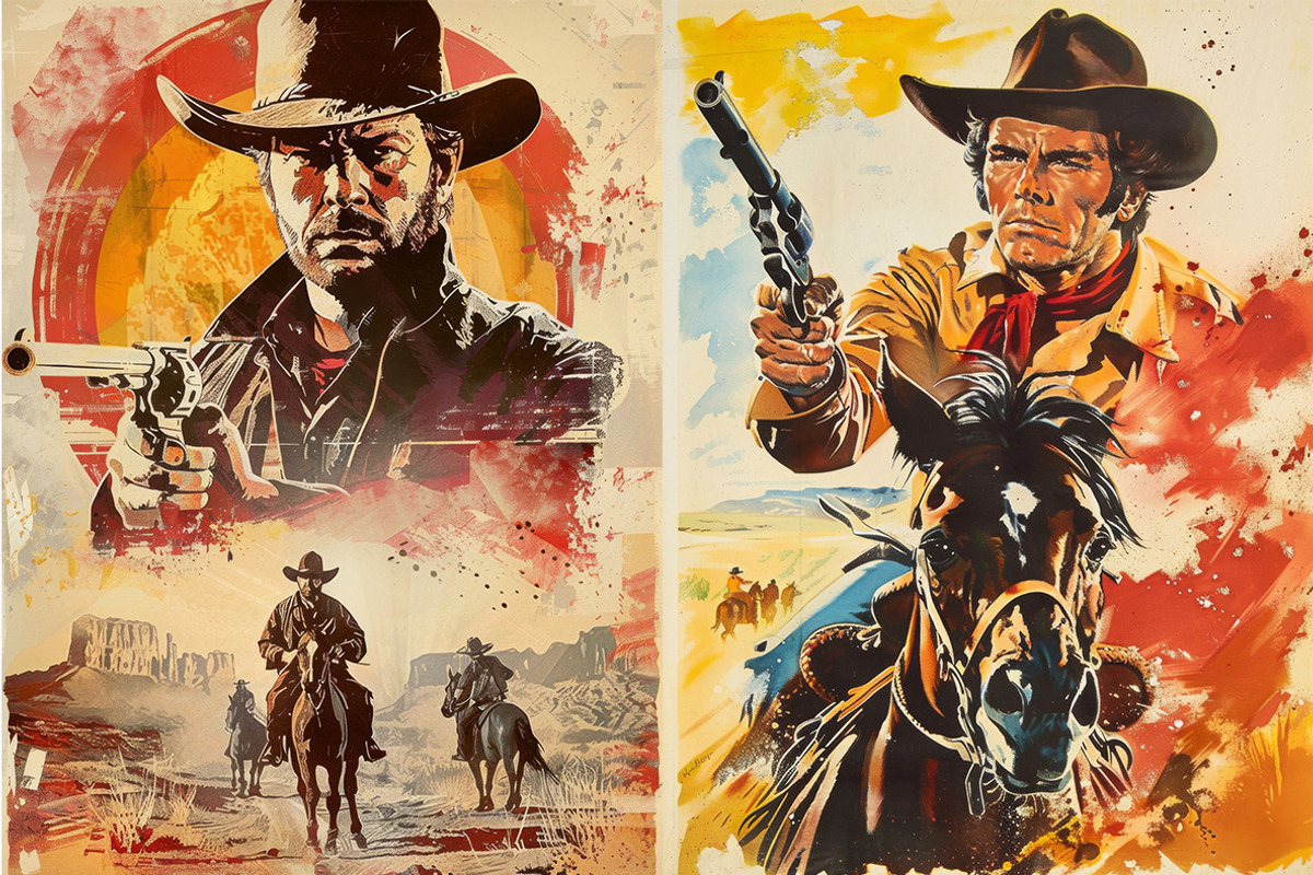 209 Vintage movie posters, a Person Illustration by Handmadefont (Photo 10 of 11)