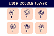 Cute Flower Doodle, a Symbol Font by Sirinart (Thumbnail 4 of 9)
