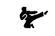 Dynamic martial arts kick silhouette, an Illustration by Amazin_art (Thumbnail 28 of 36)