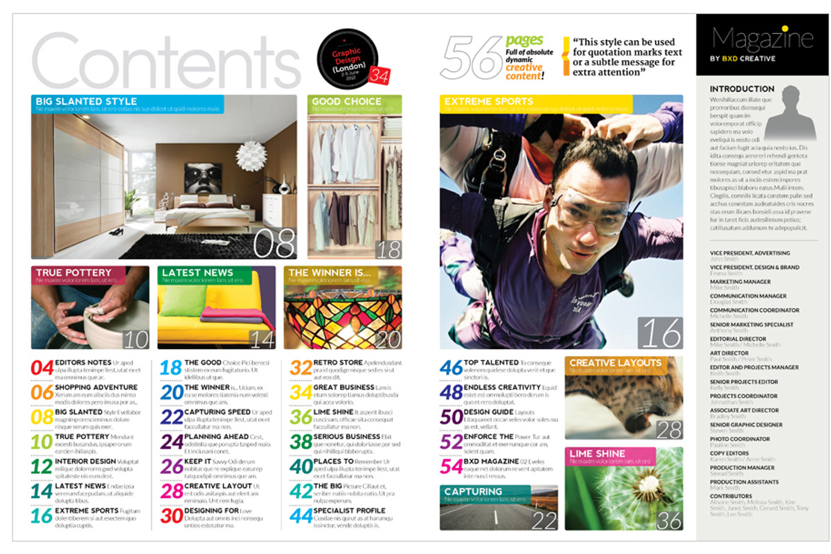 Magazine Template InDesign 02, a Magazine Template by Love Graphic Design (Photo 10 of 36)