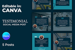 Testimonial - Canva - Posts, a Social Media Template by Mohammad Sarfaraz