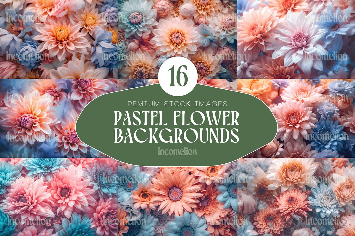 16 Pastel Flower Backgrounds, a Nature Photo by Incomelion (Photo 1 of 6)